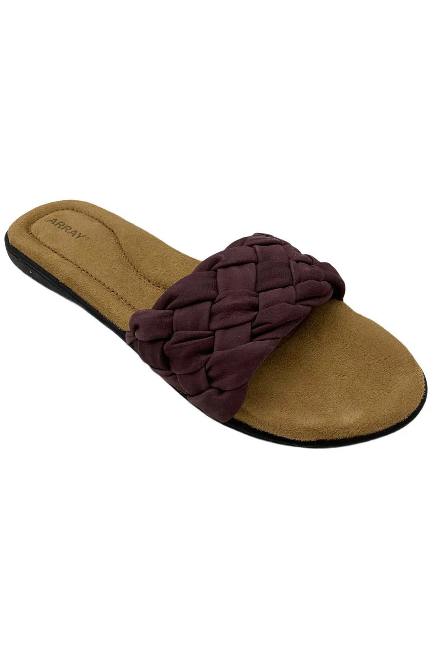 Array Women's Callisto Braided Slip-On Slide Sandals Dusty Purple - Medium